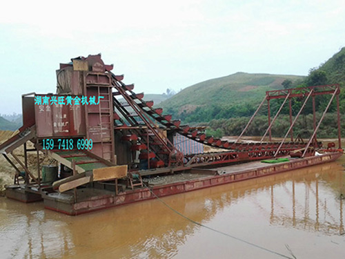 采金船-剛果金作業