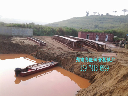 剛果金采金船 安裝現場